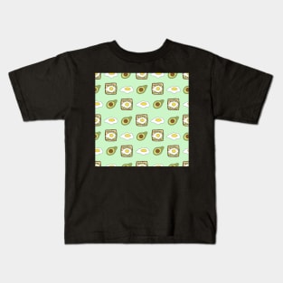 Avocado Toast Patterns Kids T-Shirt